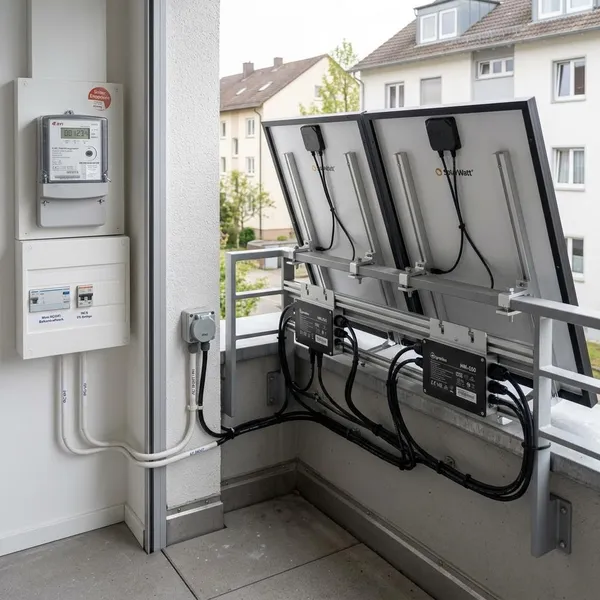 zwei balkonkraftwerke an einem zähler